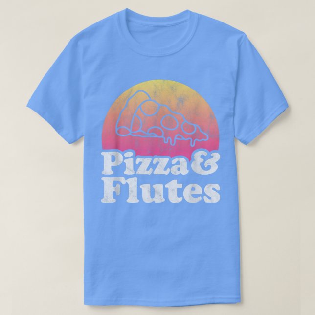 Pizza och Flutes eller Flute T Shirt (Design framsida)