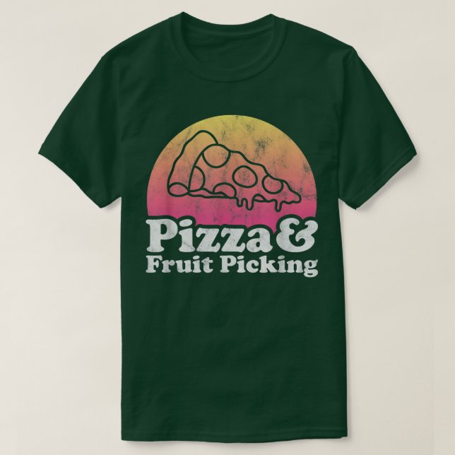 Pizza och fruktplockning t shirt (Design framsida)