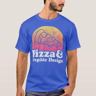 Pizza- och grafikdesign eller grafikdesigner t shirt