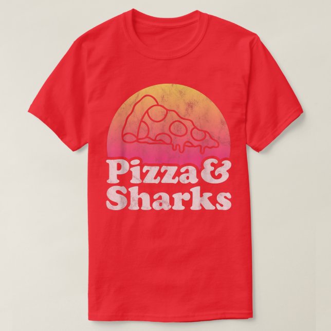Pizza och haj 14202964 t shirt (Design framsida)