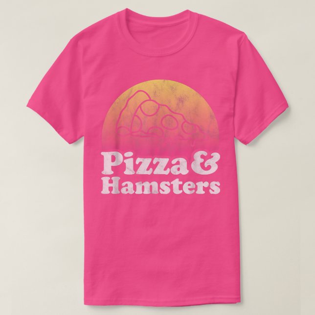 Pizza och Hamsters eller Hamster  T Shirt (Design framsida)