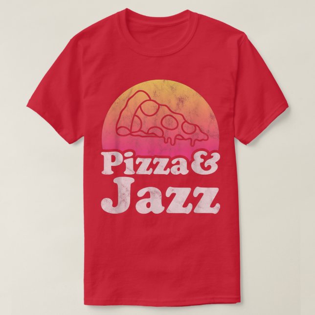 Pizza och Jazz T Shirt (Design framsida)