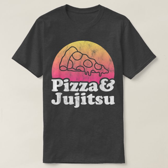 Pizza och Jujitsu T Shirt (Design framsida)