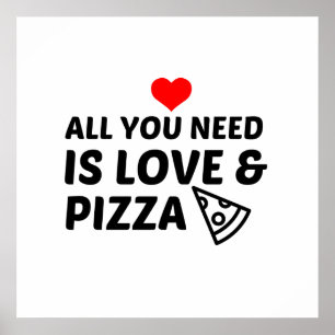PIZZA OCH KÄRLEK POSTER
