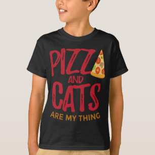 Pizza och katter är min Sak T Shirt