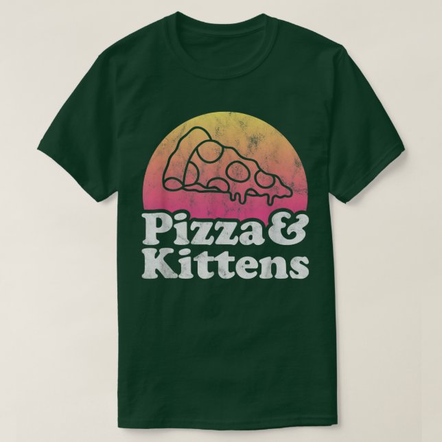 Pizza och Kittens eller Kitten  T Shirt (Design framsida)