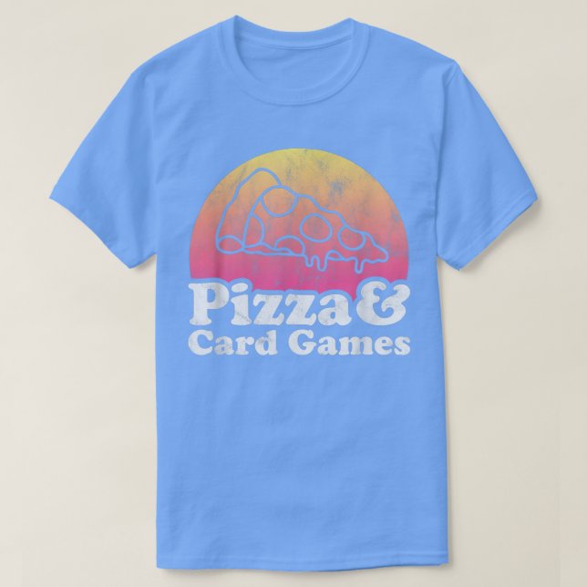Pizza- och kortspel T-Shirt (Design framsida)