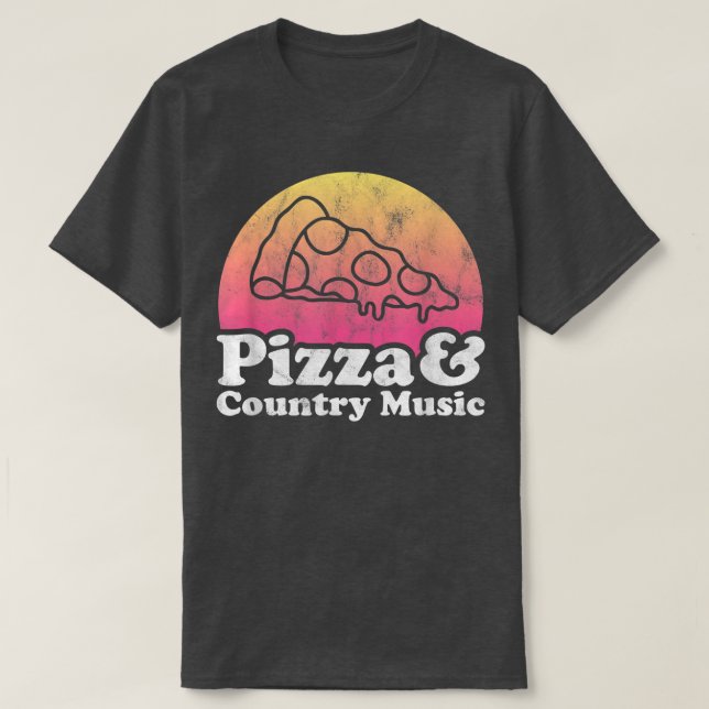 Pizza och Land Music T Shirt (Design framsida)