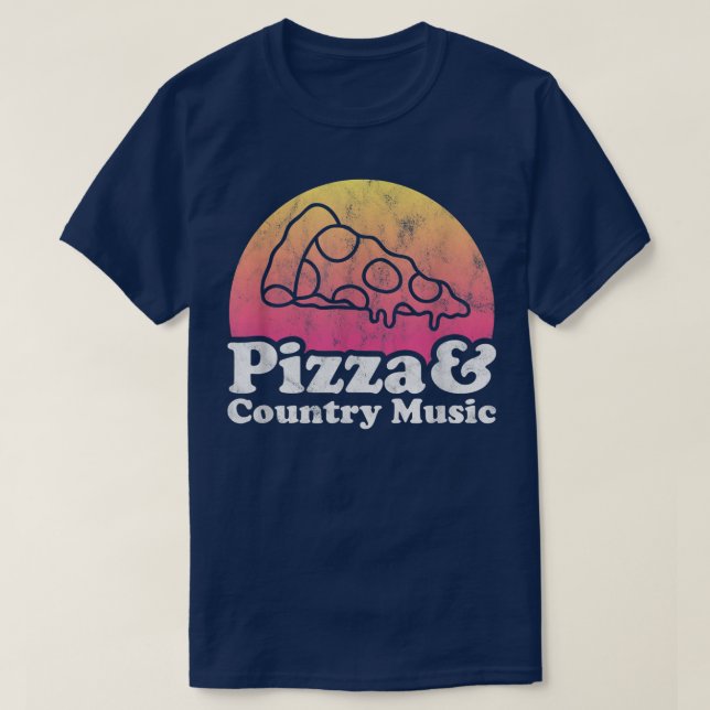 Pizza och Land Music  T Shirt (Design framsida)