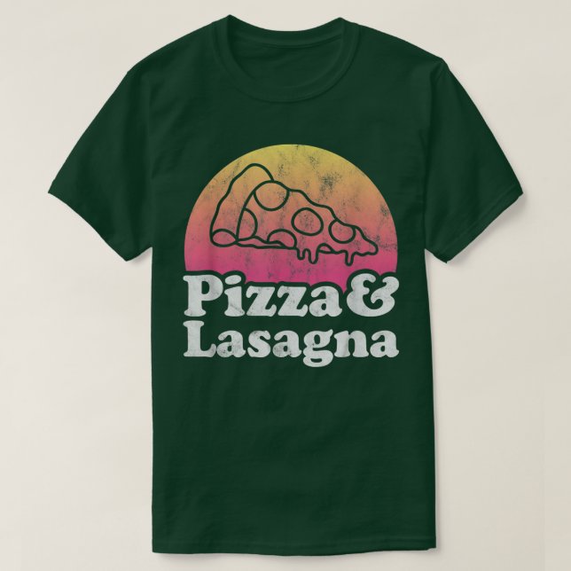 Pizza och Lasagna T Shirt (Design framsida)