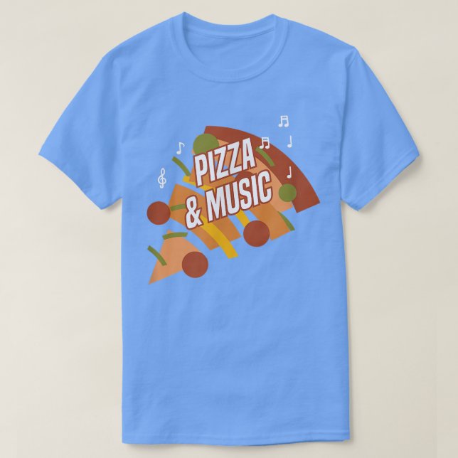 Pizza och Musik noter Clef Piano Musician 14052949 T Shirt (Design framsida)