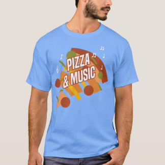 Pizza och Musik noter Clef Piano Musician 14052949 T Shirt