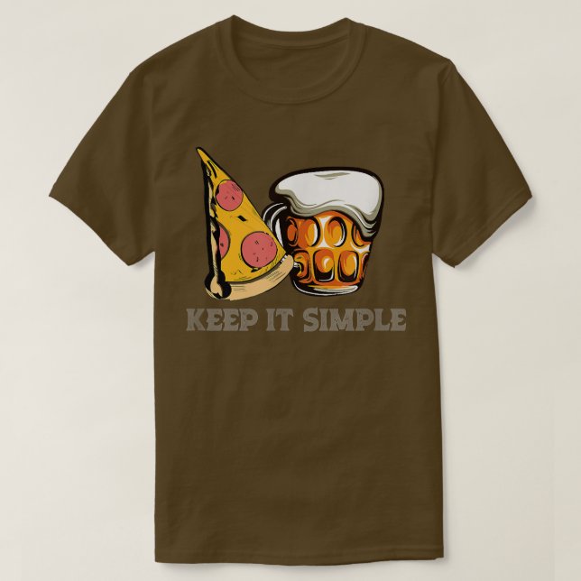 Pizza och öl Behålla 13702908 T Shirt (Design framsida)