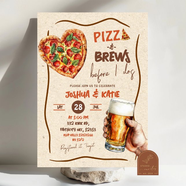 Pizza och öl innan jag gör par dusch inbjudningar (Skapare uppladdad)