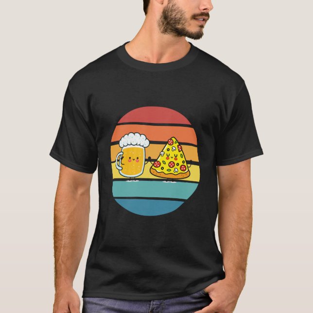 Pizza och öl t shirt (Framsida)