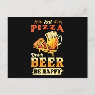 Pizza Och Öl Vykort