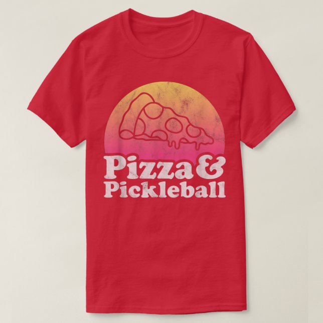Pizza och Pickleball T Shirt (Design framsida)