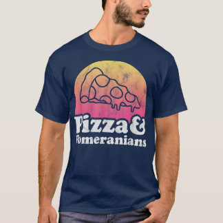 Pizza och Pomeranians eller Pommern T Shirt