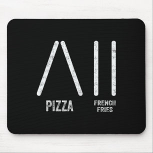 Pizza och pommes frites skidstil - Roligt skidåkni Musmatta