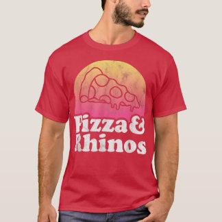 Pizza och Rhinos eller Rhino Rhinoceros T Shirt