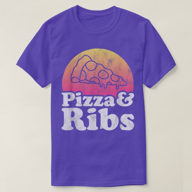 Pizza och Ribs  T Shirt (Design framsida)