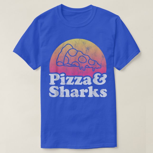 Pizza och Shark eller Shark T Shirt (Design framsida)
