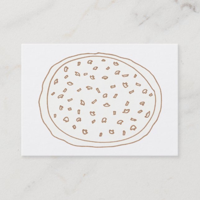 Pizza och toppar Färgämnen Affärskort Visitkort (Framsida)