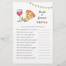 Pizza och Vin Möhippa Trivia-spel