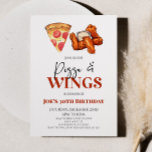 Pizza och Vingar Chicken Vingar Födelsedagsfest Inbjudningar<br><div class="desc">Det här är ett Pizza och Vingar Chicken Vingar Födelsedagsfest inbjudan!</div>