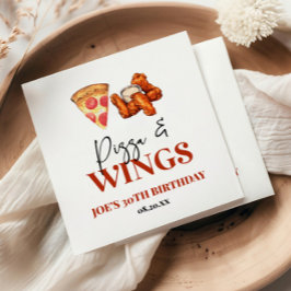 Pizza och Wings Födelsedagsfest Pappersservett