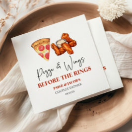Pizza och Wings före ringarna Brudparsdusch Pappersservett