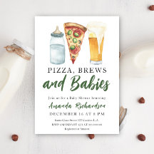 Pizza, öl och bebisar - Baby Shower