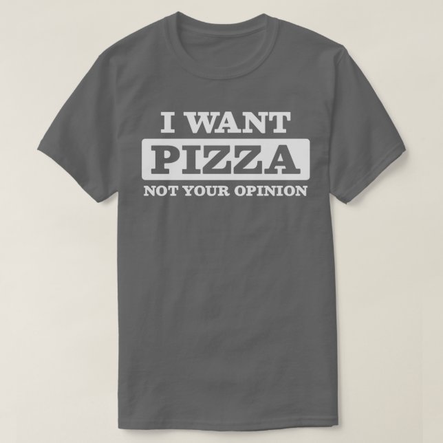Pizza Opinion Italiana Food Sarcastic T Shirt (Design framsida)