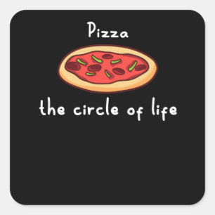 Pizza Ord Älskare Foodie Fyrkantigt Klistermärke