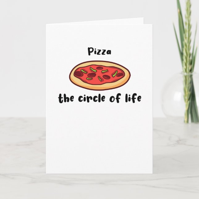 Pizza Ord Älskare Foodie Kort (Framsida)