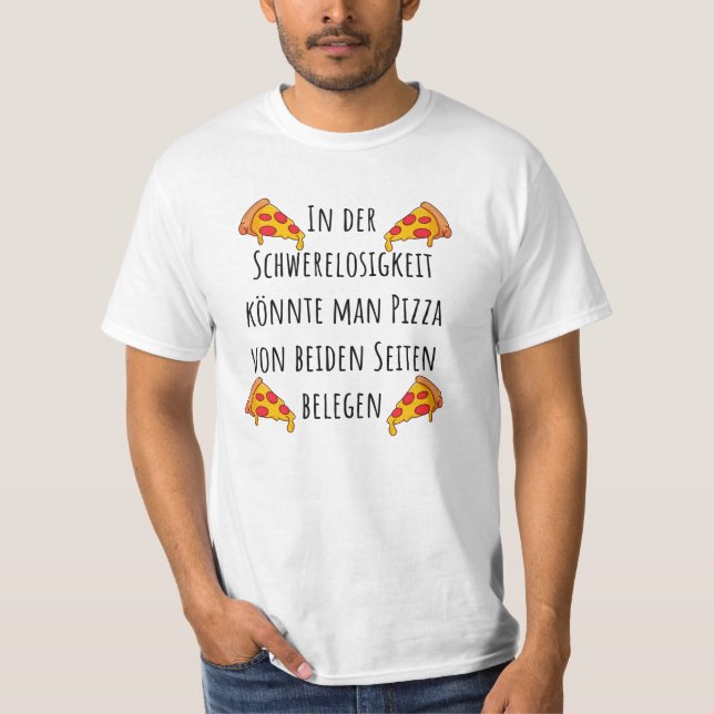 Pizza Ord Älskare Foodie T Shirt (Framsida)