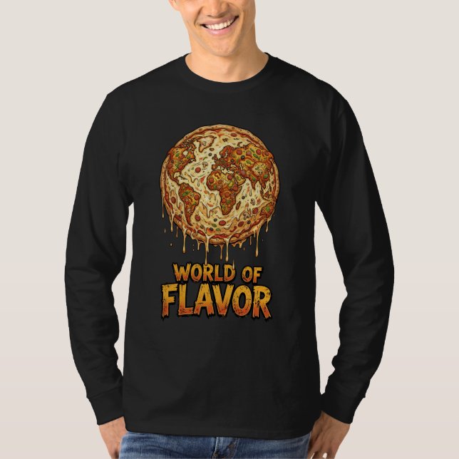 Pizza Overload Planet T Shirt (Framsida)