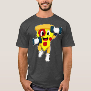 Pizza på Fitness med Dumbbells T Shirt