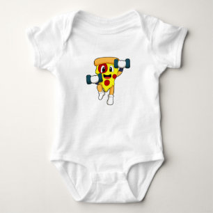 Pizza på Fitness med Dumbbells T Shirt