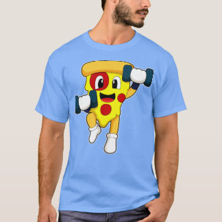 Pizza på Fitness med Dumbbells T Shirt
