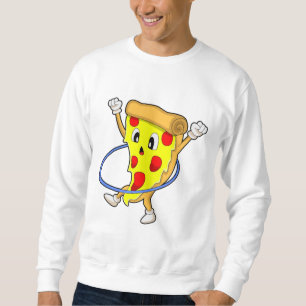 Pizza på Fitness med Fitnessdäck.PNG Lång Ärmad Tröja