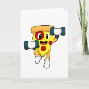 Pizza på Fitness med Hantlar Kort