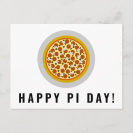 Pizza Paj Lycklig Pi Day | Pepperoni Mushroom Oliv Vykort