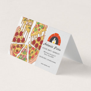 Pizza Paj Slices Affärskort av tegelsten Visitkort