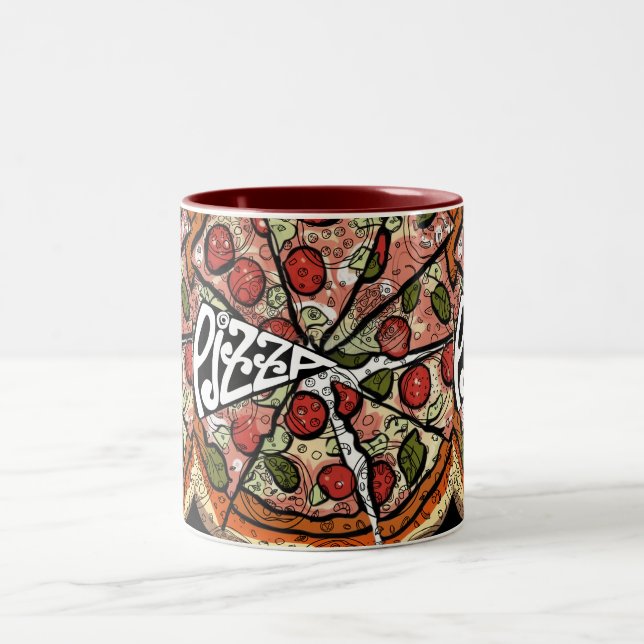 Pizza Paj Två-Tonad Mugg (Center)