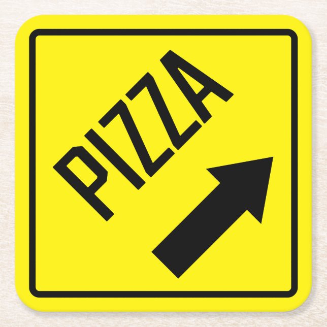 Pizza Papper Underlägg Kvadrat (Framsidan)