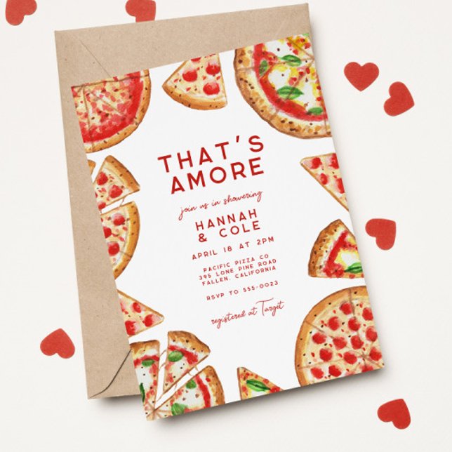 Pizza Par italiensk Möhippa som är Amore Inbjudningar (Skapare uppladdad)