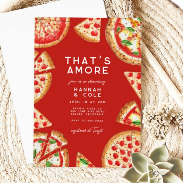 Pizza Par italiensk Möhippa som är Amore Inbjudningar (Skapare uppladdad)