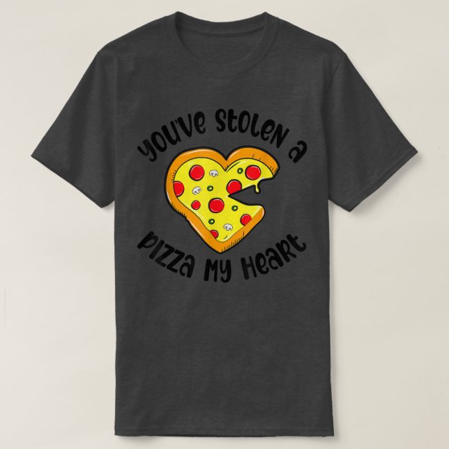 Pizza par matchande Valentine Gift för Pizza Lov T Shirt (Design framsida)