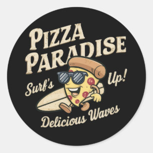 Pizza Paradise Runt Klistermärke